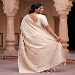 Premium Meenakari Jacquard Woven Saree with Blouse